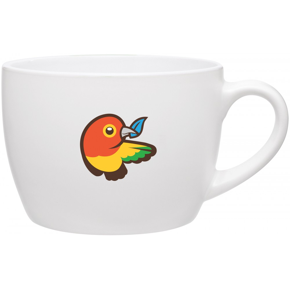 Logo Printed 18oz Bolzano Mug (Matte White & Glossy White) Logo Printed 18oz Bolzano Mug (Matte White & Glossy White)