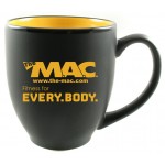 15 Ounce Espy Black Matte Bistro Mug with Logo