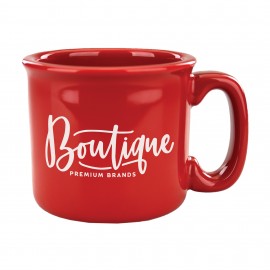 15 oz. Solid Red Campfire Mug with Logo