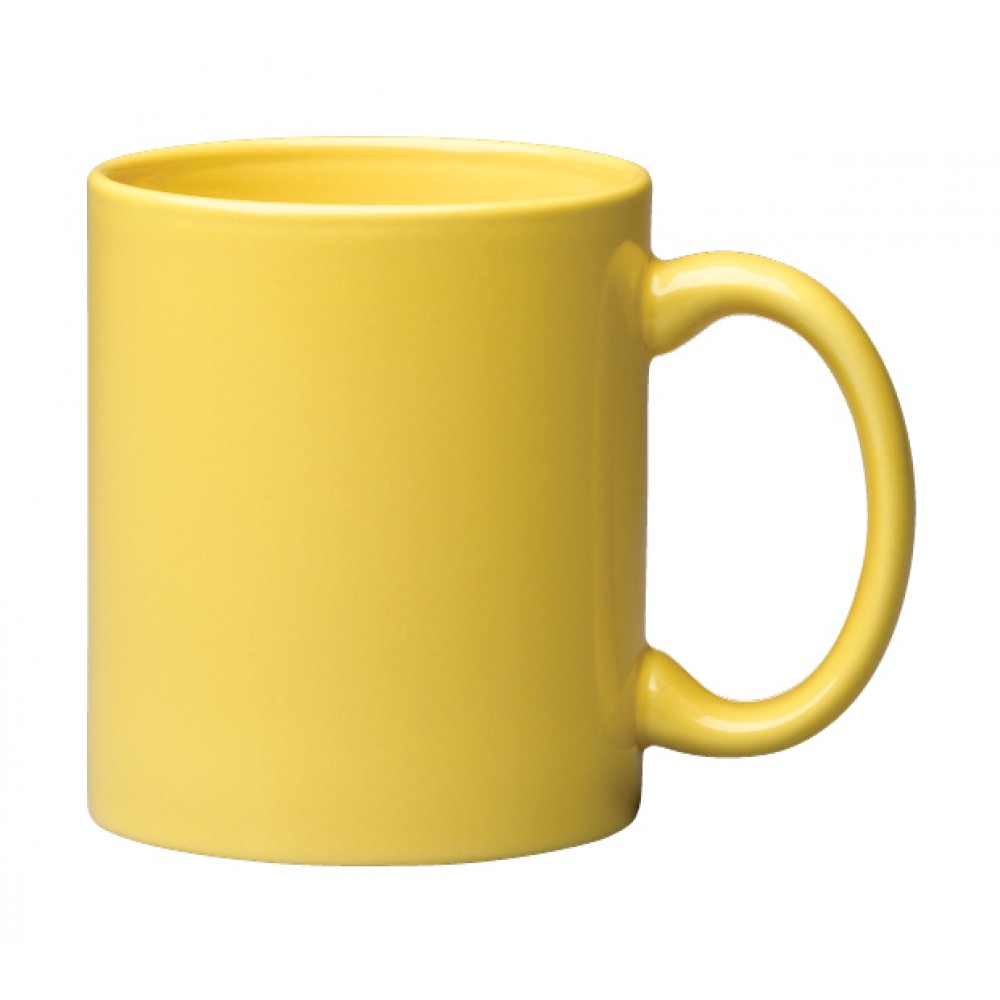 11 oz. Yellow C Handle Mug with Logo