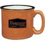 Promotional 15 Oz. Campfire Ceramic Mug w/Contrast Interior