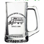 Custom 15 0z. Glass Mug w/ Bottom Starburst Pattern