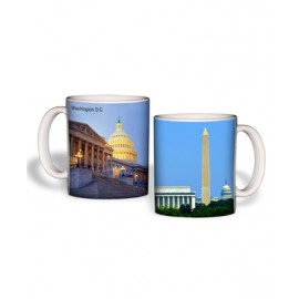 White Mug (11 Oz., Washington D.C. Skyline Mug) with Logo