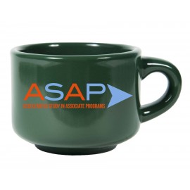 Customized 7 Ounce Stackable Dark Green Mug