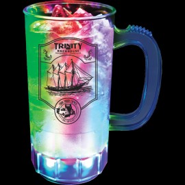 Customized 14 Oz. Lighted Plastic Mug w/3 LEDs