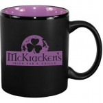 11 oz. Purple In / Matte Black Out Hilo C Handle Mug with Logo