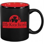 Customized 11 oz. Red In / Matte Black Out Hilo C Handle Mug