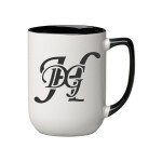 17 oz. Black In and Handle / White Out Arlen Mug with Logo