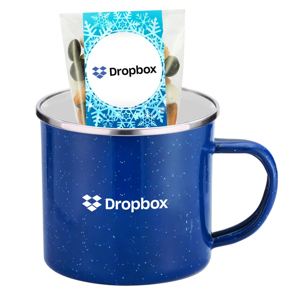 Personalized Promo Revolution - 16 Oz. Specked Camping Mug Gift Set w/ Espresso Mix Personalized Promo Revolution - 16 Oz. Specked Camping Mug Gift Set w/ Espresso Mix