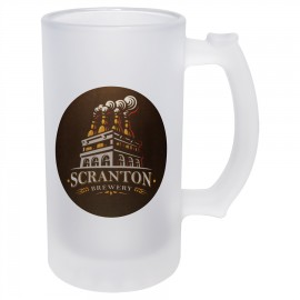 16 oz. Frosted Beer Glass with Handle with Logo