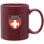 Custom Branded 11oz C-Handle Mug (Maroon)