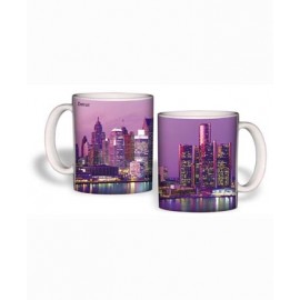 Logo Branded White Mug (11 Oz., Detroit Skyline Mug)