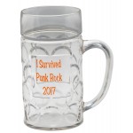 16 Oz. Plastic Dimpled German Beer Stein with Logo