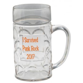 Customized 16 oz. Plastic Dimpled German Beer Stein