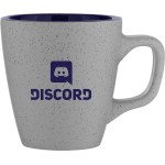 Custom Imprinted 12oz Luca Mug (Matte Gray & Glossy Cobalt Blue)