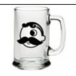 15 oz. Glass Handled Mug with Logo