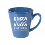 12 Ounce Ocean Blue Funnel Mug with Logo