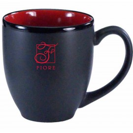 16 oz. Red In / Matte Black Out Hilo Bistro Mug with Logo