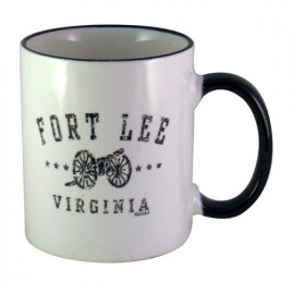 Customized 11 oz. White In / Black Trim and Handle C Handle Mug