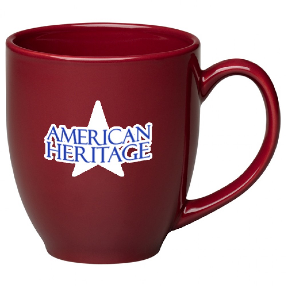 16 oz. Burgundy Bistro Mug Logo Printed 16 oz. Burgundy Bistro Mug Logo Printed