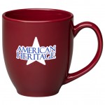16 oz. Burgundy Bistro Mug Logo Printed
