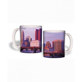 White Mug (11 Oz., Columbus Skyline Mug) with Logo  White Mug (11 Oz., Columbus Skyline Mug) with Logo