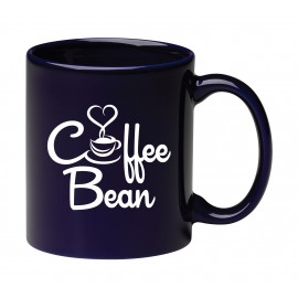 11 oz. Cobalt Blue C Handle Mug with Logo