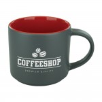 Promotional 16 oz. Red In Satin Gray Out Norwich Mug
