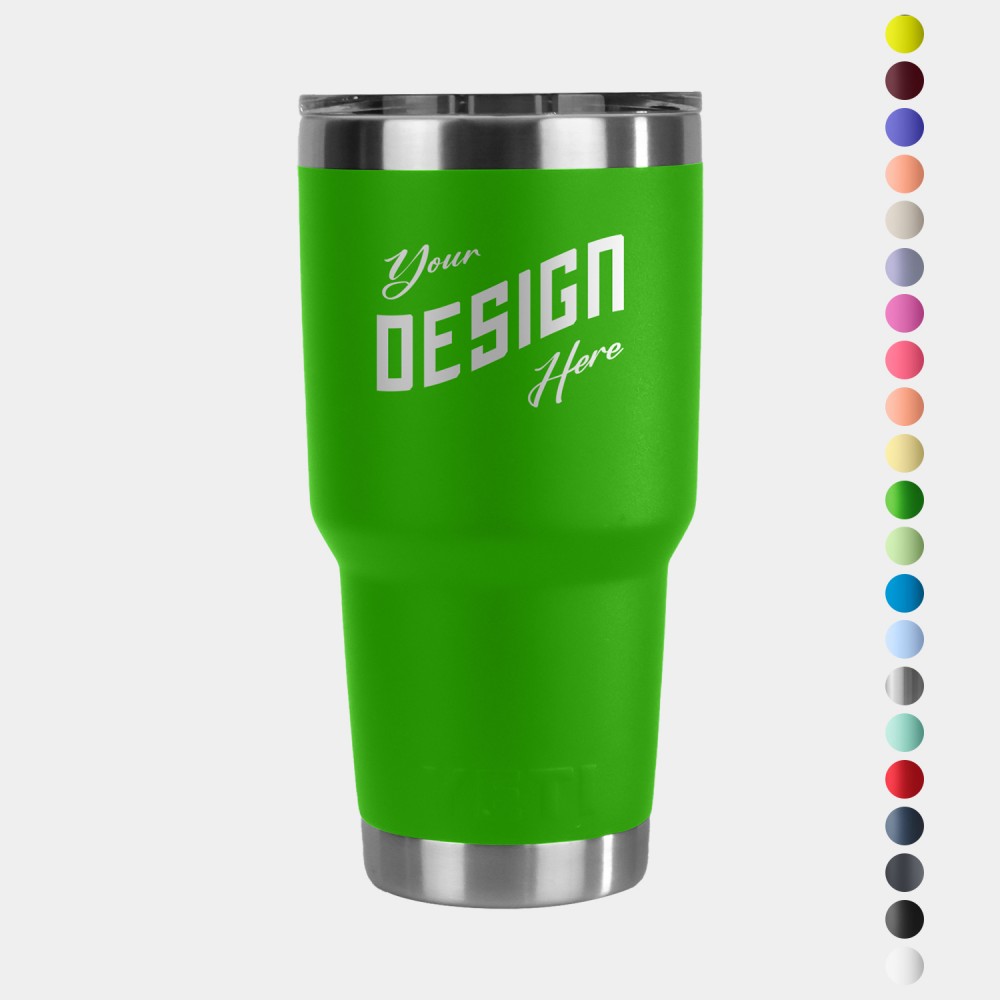 30 Oz YETI Rambler Stainless Steel Vacuum Insulated Tumbler with Logo