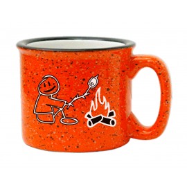 Personalized 15 oz. Orange Out White In Campfire Mug