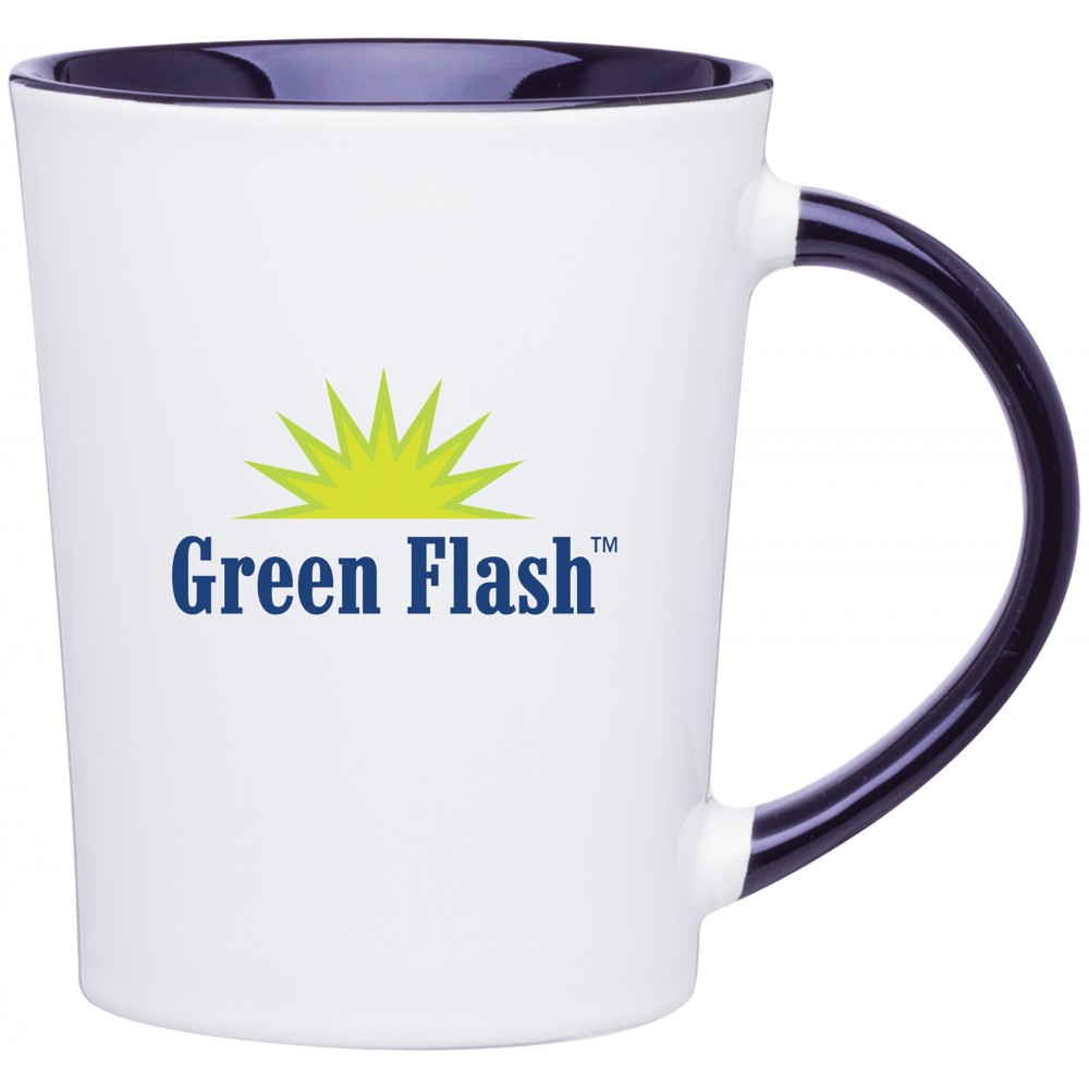 14oz Emma Mug (White & Cobalt Blue) Custom Printed 14oz Emma Mug (White & Cobalt Blue) Custom Printed