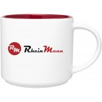 16 oz Monaco (Matte White & Red) with Logo