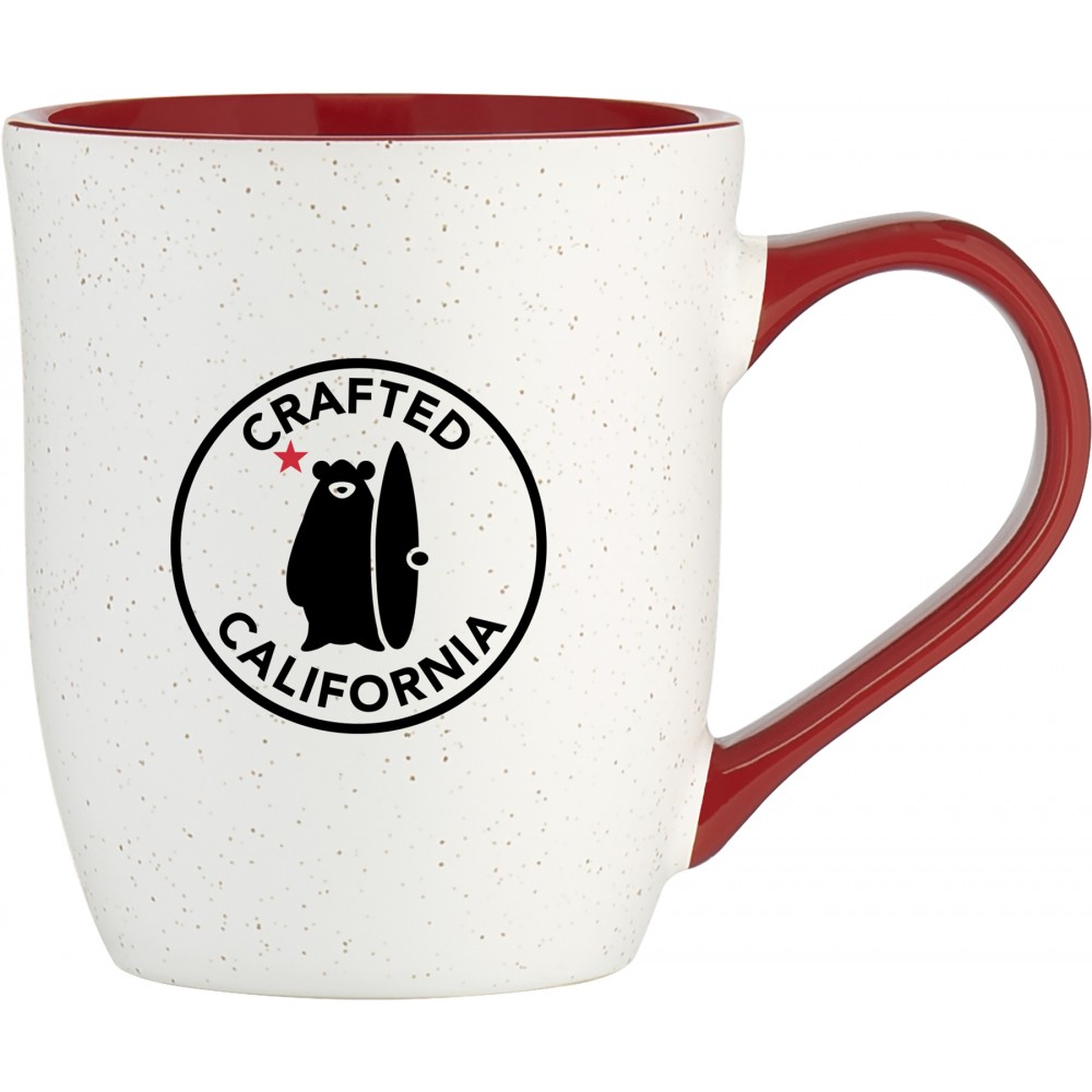 Logo Printed 15oz Delmar Mug (Matte White & Glossy Red) Logo Printed 15oz Delmar Mug (Matte White & Glossy Red)