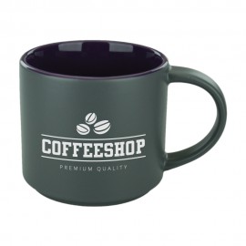 Logo Branded 16 oz. Purple In Satin Gray Out Norwich Mug