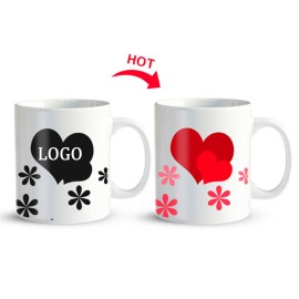 11oz Funny Color Changing Ceramic Mug with Logo