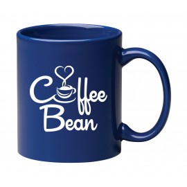 11 oz. Royal Blue C Handle Mug with Logo