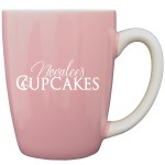 Promotional 12.5 oz. White In, Lip, and Handle / Pink Out Canaveral Mug