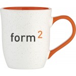 15oz Delmar Mug (Matte White & Glossy Orange) Custom Printed