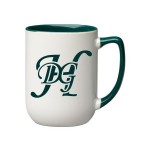 17 oz. Green In and Handle / White Out Arlen Mug with Logo