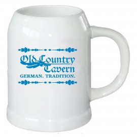 Promotional 20 oz. White Ceramic Stein Mug