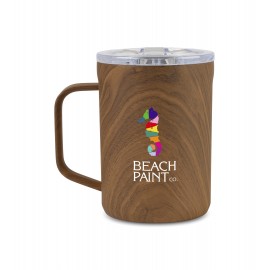 Corkcicle Coffee Mug - 16 oz. - Walnut with Logo