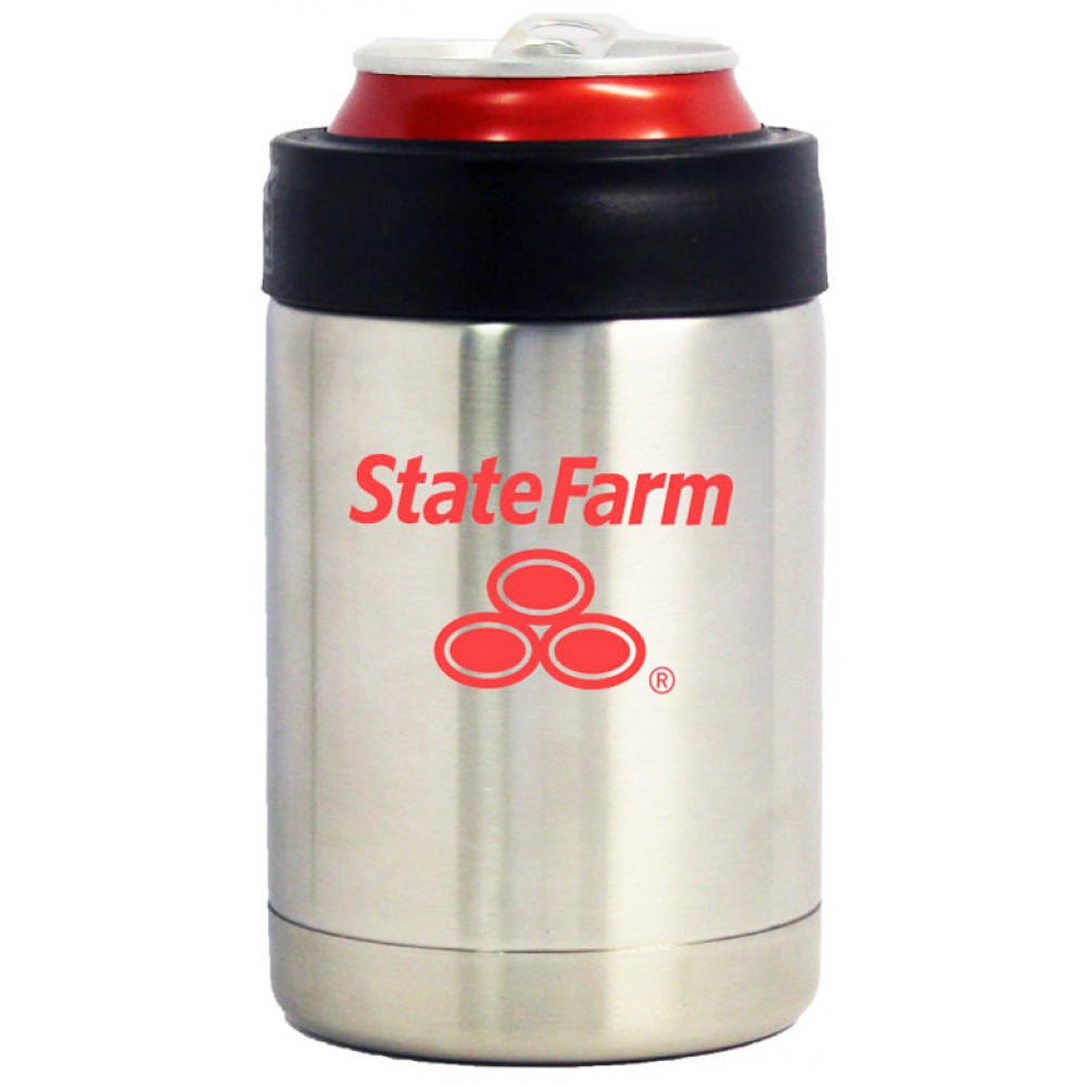 Vacuum Insulated Can Holder, Stainless steel interior and exterior with Logo Vacuum Insulated Can Holder, Stainless steel interior and exterior with Logo