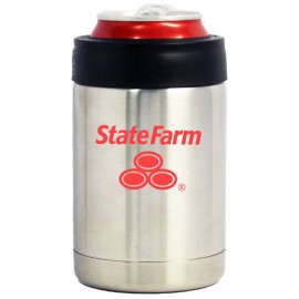 Vacuum Insulated Can Holder, Stainless steel interior and exterior with Logo  Vacuum Insulated Can Holder, Stainless steel interior and exterior with Logo