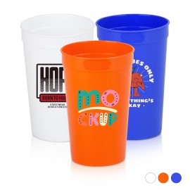 Customized 16 Oz Smooth Plastic Stadium Pint Cup