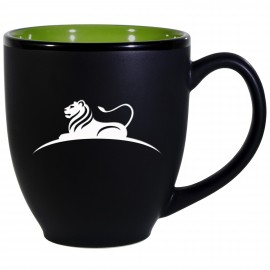 Promotional Hilo Bistro Two-Tone Matte Mug: Rye Green (16 Oz.)