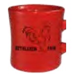 10 Oz. Red Diner Mug with Logo