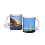 White Mug (15 Oz., Washington D.C. Skyline Mug Sublimated) with Logo