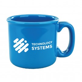 Logo Branded 15 oz. Solid Hawaiian Blue Campfire Mug