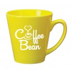 Custom 12 oz. Lemon Yellow Caf Latte Mug