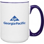 15 Oz. Heartland El Grande White Ceramic Mug with Logo